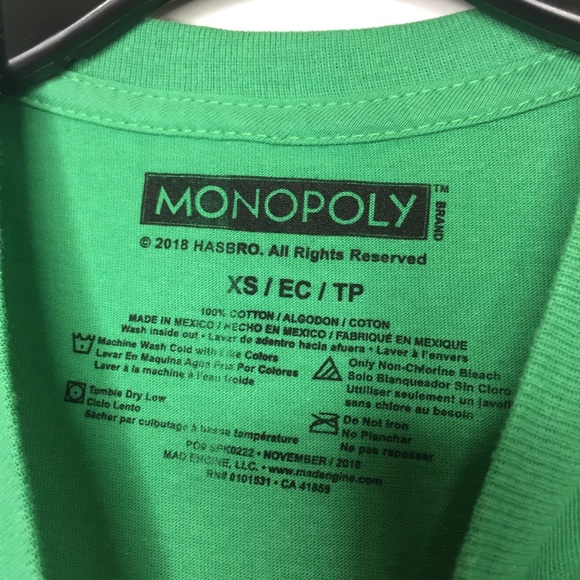 Floss Like A Boss Monoploly XS green 100%Cotton - Picture 2 of 3